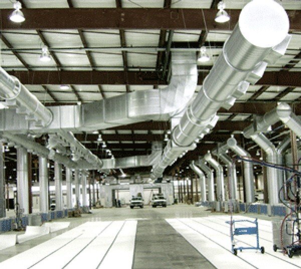 Система вентиляции в промышленных помещениях